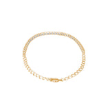 Cupcake Half-way Diamond Tennis Bracelet, natural diamonds, 14K gold, view 5