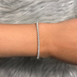 Cupcake Half-way Diamond Tennis Bracelet, natural diamonds, 14K gold