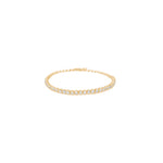 Cupcake Half-way Diamond Tennis Bracelet, natural diamonds, 14K yellow gold