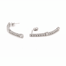 Load image into Gallery viewer, 4-prong Station Drop Earrings