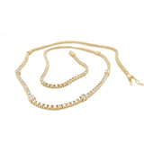 4-prong Station Diamond Tennis Necklace