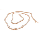 4-prong Station Diamond Tennis Necklace