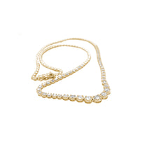 Load image into Gallery viewer, Cupcake set, Half-way Graduated Diamond Tennis Necklace