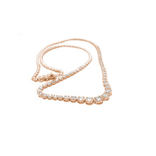 Load image into Gallery viewer, Cupcake set, Half-way Graduated Diamond Tennis Necklace