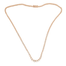Load image into Gallery viewer, Cupcake set, Half-way Graduated Diamond Tennis Necklace