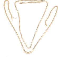 Load image into Gallery viewer, Cupcake set, Half-way Graduated Diamond Tennis Necklace
