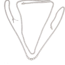 Load image into Gallery viewer, Cupcake set, Half-way Graduated Diamond Tennis Necklace