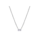 Prong-set Marquise Solitaire Diamond Necklace, natural diamonds, 14K white gold