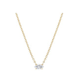 Prong-set Marquise Solitaire Diamond Necklace, natural diamonds, 14K yellow gold