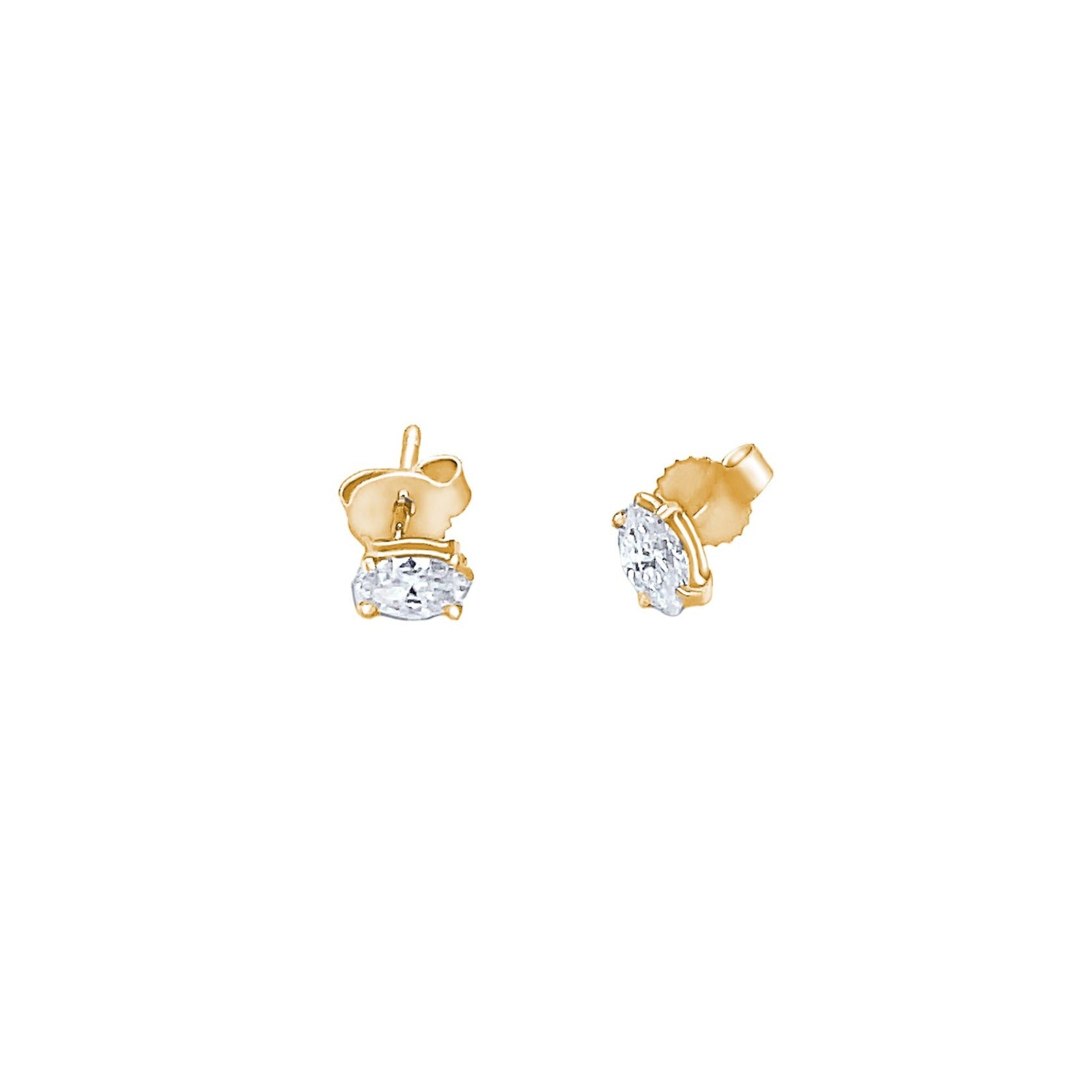 Prong-set Marquise Solitaire Diamond Earrings