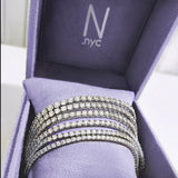4-prong Diamond Tennis Bracelet, natural diamonds, 14K gold, view 3