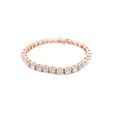 4-prong Diamond Tennis Bracelet, natural diamonds, 14K rose gold