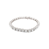 4-prong Diamond Tennis Bracelet, natural diamonds, 14K white gold