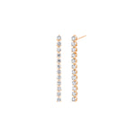 3-prong Classic Drop Earrings, natural diamonds, 14K rose gold