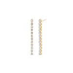 3-prong Classic Drop Earrings, natural diamonds, 14K yellow gold