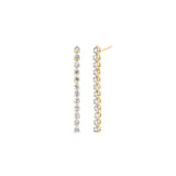 3-prong Classic Drop Earrings, natural diamonds, 14K yellow gold