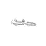 Vertical Marquise Edge Huggies, natural diamonds, 14K gold