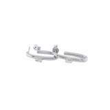 Vertical Marquise Edge Huggies, natural diamonds, 14K gold